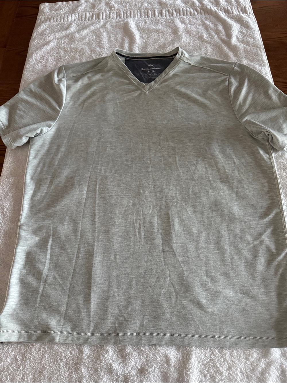 Tommy Bahama Light Sage Green V-Neck Short Sleeve Shirt